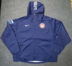 NIKE ACG Men's XL Team USA 2022 Beijing Olympics Jacket Blue Hooded Thermal NEW - Picture 1 of 8