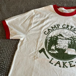 Friday The 13th Camp Crystal Lake T-Shirt Medium M Unisex Ringer Tee Jason  - Bild 1 von 4