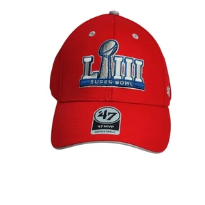 SUPER BOWL LIII 53 Patriots '47 Brand Hat Cap NWT Red - Picture 1 of 5