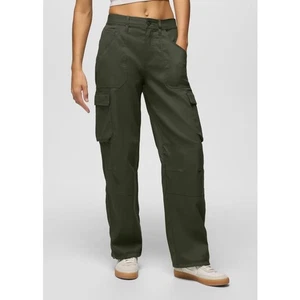 Prana Stretch Zion Cargo Pant Women's 2 Spruce 31" Inseam Relaxed Fit Straight - Picture 1 of 13