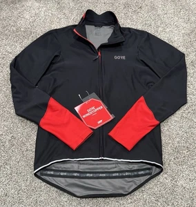 Gore Wear C5 Windstopper Jersey Jacket Mens Cycling Black & Red L NWT - Picture 1 of 6
