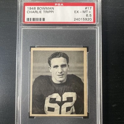 1948 BOWMAN #17 CHARLIE TRIPPI RC HOF PSA 6.5 Chicago Cardinals Set Break - Image 1 of 2