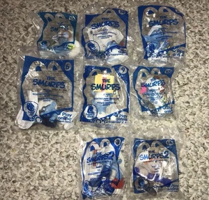 McDonalds Happy Meal Spielzeug Schlümpfe Serie 1 und 2 Konvolut 8 verschiedene versiegelt - Bild 1 von 2