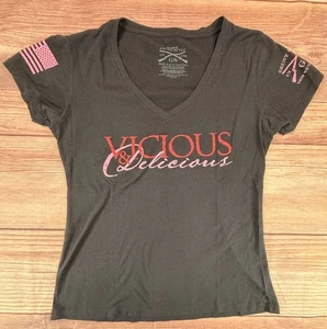 Grunt Style Damen T-Shirt Vicious & Delicious schwarz/pink SS tailliert Gr. XL - Bild 1 von 9