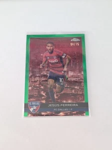 2023 Topps MLS Chrome Jesus Ferreira Green Big City Strikers /75 #BCS-5 FC... - Picture 1 of 2