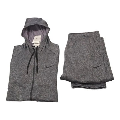 Nike Therma-Fit Fleece Full Zip Hoodie Set Gray Mens Sweatpants Size XXL 2XL - Image 1 of 4