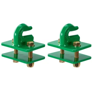 3/8" Tractor Bucket Hooks Grade 70 Forged Steel 2 Pack Bolt On Grab Hooks Heavy - Picture 1 of 2