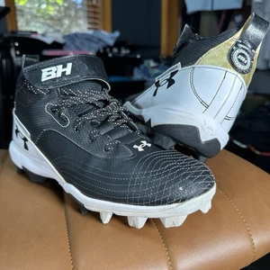 Botines de béisbol Under Armour Harper 7 Mid para hombre talla 8 de goma moldeados blancos - Imagen 1 de 6