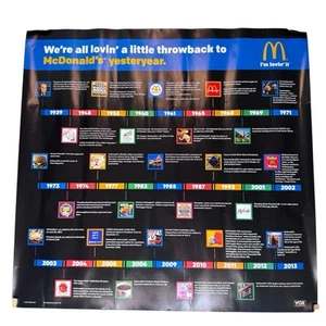 "Póster grande McDonald's RARO 2015 "Throwback To Yesteryear" 24,5"" x 25,5""" - Imagen 1 de 12