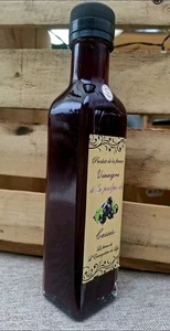 Vinaigre Fruité Cassis Artisanal, 100% Naturel & Maison - 25 Cl / 250 Ml. - Picture 1 of 2