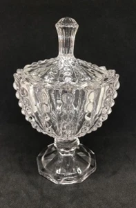 Rong Cheng Glass Candy Trinket Nut Potpourri Footed Bowl With Lid New W/Box - Picture 1 of 5