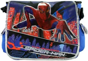 Marvel - Spiderman Bolso Mensajero - Bolso de Libro Escolar Bolso de Sombreros Azul - Acción - Imagen 1 de 1