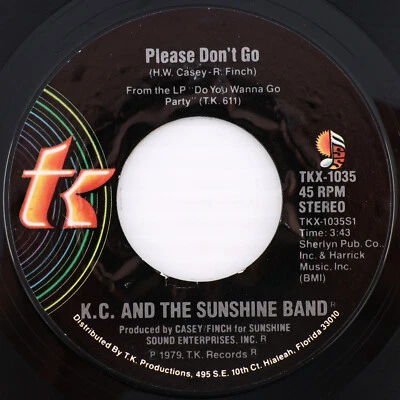 K.C. & The Sunshine Band – Please Don't Go / I Betcha Didn't Know That - 45 rpm - Imagem 1 de 4