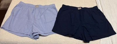 Lote de 2 pijamas boxer de algodón J Crew End para mujer XL azul y azul marino Foto 1 de 4