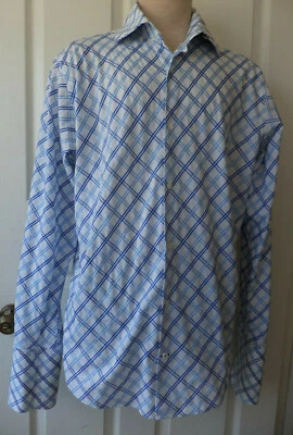 Banana Republic Geo Shirt Men's Size XL 17-17 1/2 100% Cotton - Imagem 1 de 4
