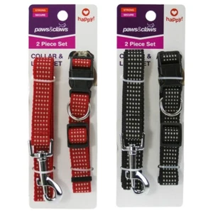 Adjustable Strong Pet Dog Leash Lead Collar Set Training Harness w Clip 120cm - Picture 1 of 3