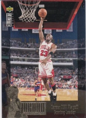 Tarjeta de baloncesto MICHAEL JORDAN Playoff CHICAGO BULLS baloncesto premium LE Foto 1 de 2