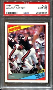 Walter Payton #229 1984 fútbol Topps PSA 10 - Imagen 1 de 2