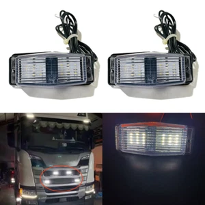 24v Doppel Brenner Stil Weiß Vorne Marker Lampe Licht X2 Retro Für Lkw - Picture 1 of 8