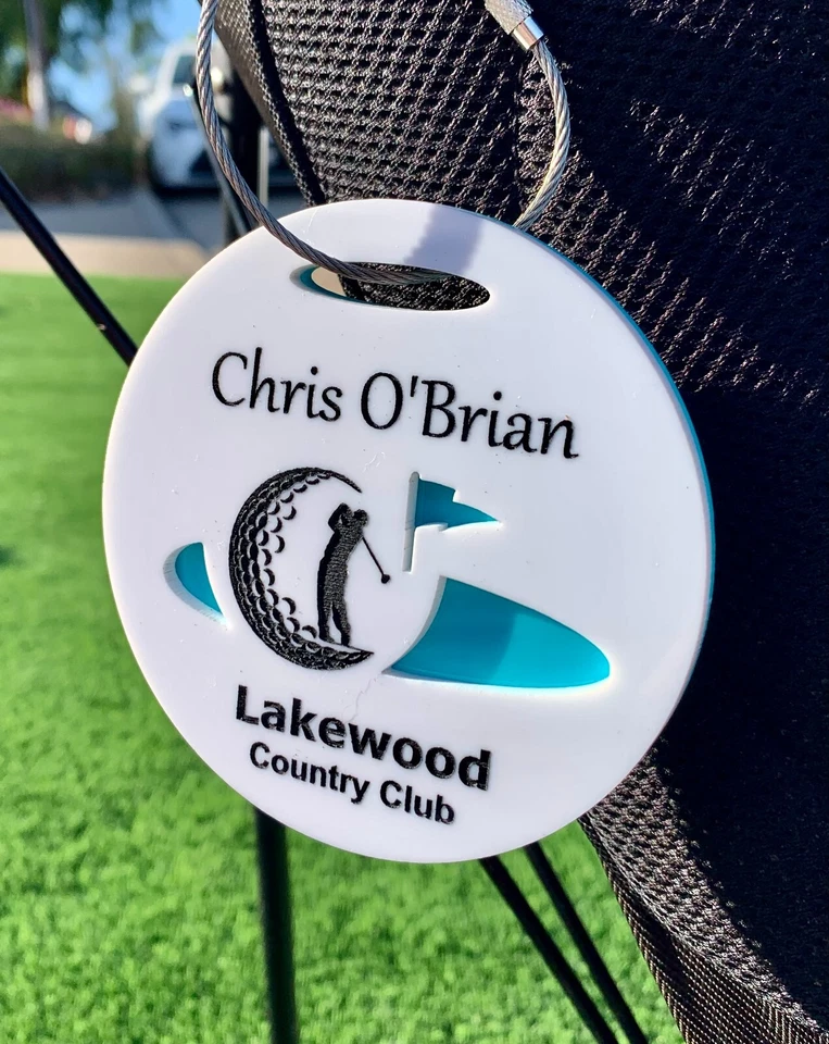 Custom Acrylic Golf Bag Tag Award Trophy Personalized Men, Women Fathers Day
