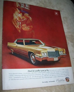 1970 70 Cadillac Coupe deVille large-mag car ad - Picture 1 of 1
