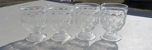 Set of 4 Vintage Juice Glasses 4 1/4" Tall 3 in diameter Footed dessert cups - Picture 1 of 5