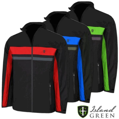 ISLAND GREEN MENS IG TECH WATERPROOF GOLF JACKET / SIZES S-4XL @ 60% OFF RRP - Image 1 of 2