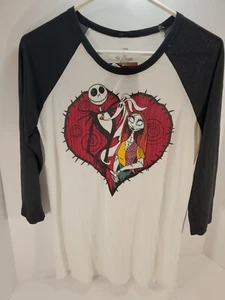 Disney Pesadilla Antes de Navidad Jack Corazón Niñas Talla M Spencer Nuevo con Etiquetas Camiseta 3/4 - Imagen 1 de 6