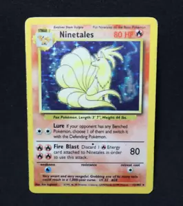 Ninetales 12/102 - WOTC Base Set Holo Rare 1999 - Moderately Played Pokemon TCG - Picture 1 of 10