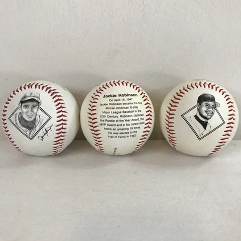 Ted Williams Jackie Robinson Ken Griffey Jr. Collectors Baseballs Cover