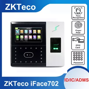 ZKTeco iFace702 Viso Biometrico Riconoscimento Impronte Digitali Orologio Controllo Accesso - Foto 1 di 16