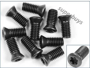 10pcs M6 x 14mm T20 Torx Screw Grade 12.9 Alloy Steel For Lathe Carbide Insert - Picture 1 of 4