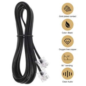 10 PCS Telefonleitung RJ11 Stecker Telefonkabel 4-adriges Festnetzkabel - Zdjęcie 1 z 12
