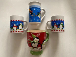 Pinguine Weihnachten Urlaub Tassen Tassen 4er Set - Bild 1 von 12