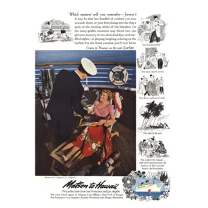 1950 Matson Line: Which Moment Will You Remember Vintage Print Ad - Picture 1 of 1