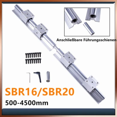 SBR16/20 Linearführung Gleitschiene +Linearblock SBR16/20UU CNC 3D-Drucker - Bild 1 von 4
