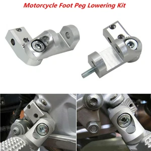 1 Pair Universal CNC Aluminum Motorcycle Foot Peg Passenger Footpeg Lowering Kit - Imagen 1 de 12