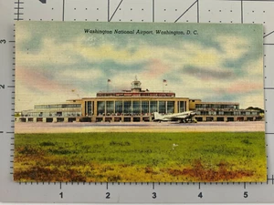 Washington National Airport, Washington, D.C. Vintage Linen Postcard - Picture 1 of 2