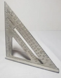 Vintage 7" Hip-Val Aluminiumlegierung Quadrat Holzbearbeitung Mechanisches Werkzeug Made in USA - Bild 1 von 5