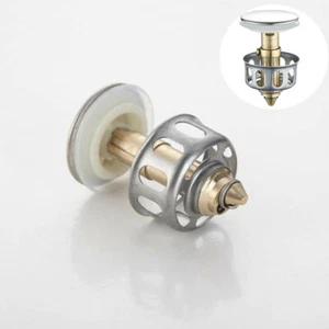 Drain Sink Plug 35MM Universal Bathroom Wash Basin Bounce Pop Up Drain Filter - Picture 1 of 7