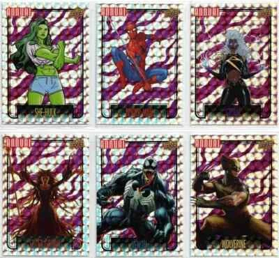 Marvel Annual 2022-23 Backscatters 15-card sticker set spiderman hulk wolverine - Image 1 of 2
