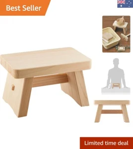 Lightweight Wood Bath Chair with Antibacterial Properties - Japanese Design - Picture 1 of 7