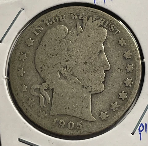 1905-S  Barber Half Dollar - FREE SHIPPING - P18-18 Cover