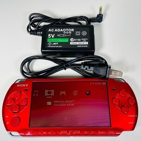 PSP 3000 Radiant Red OEM + Sony official 1GB Memory card - Good Gondition