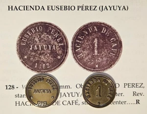 1 ALMUD HACIENDA E PEREZ GRIPIÑAS ADJUNTAS PUERTO RICO Remake Ficha Token Vale - Bild 1 von 12