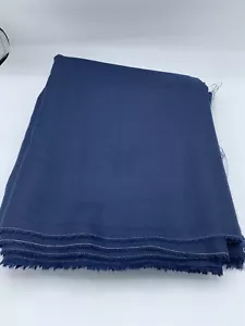 100% Fine Worsted Wool Fabric. Navy Blue.2m length by 1.5m wide.Woven in the UK. - Picture 1 of 4