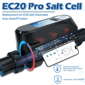Swimming Pool Salt Water Chlorination≤26k Gal, Built-in Wi-Fi&App Remote Control - Picture 1 of 14