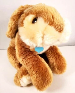 DAN DEE Stuff/Plush Farm Animal PLUSH TAN BUNNY RABBIT with Necklace 11" - Picture 1 of 6