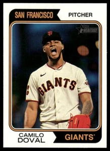 2023 Topps Heritage High Number Camilo Doval San Francisco Giants #684 - Imagen 1 de 2