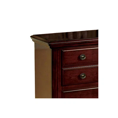 Mesita de noche de transición Benzara Gabrielle II, acabado cereza Foto 1 de 4